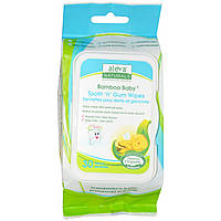 Серветки Bamboo Baby для зубів і ясен, Aleva Naturals,  30 шт,(15 x 20 см)