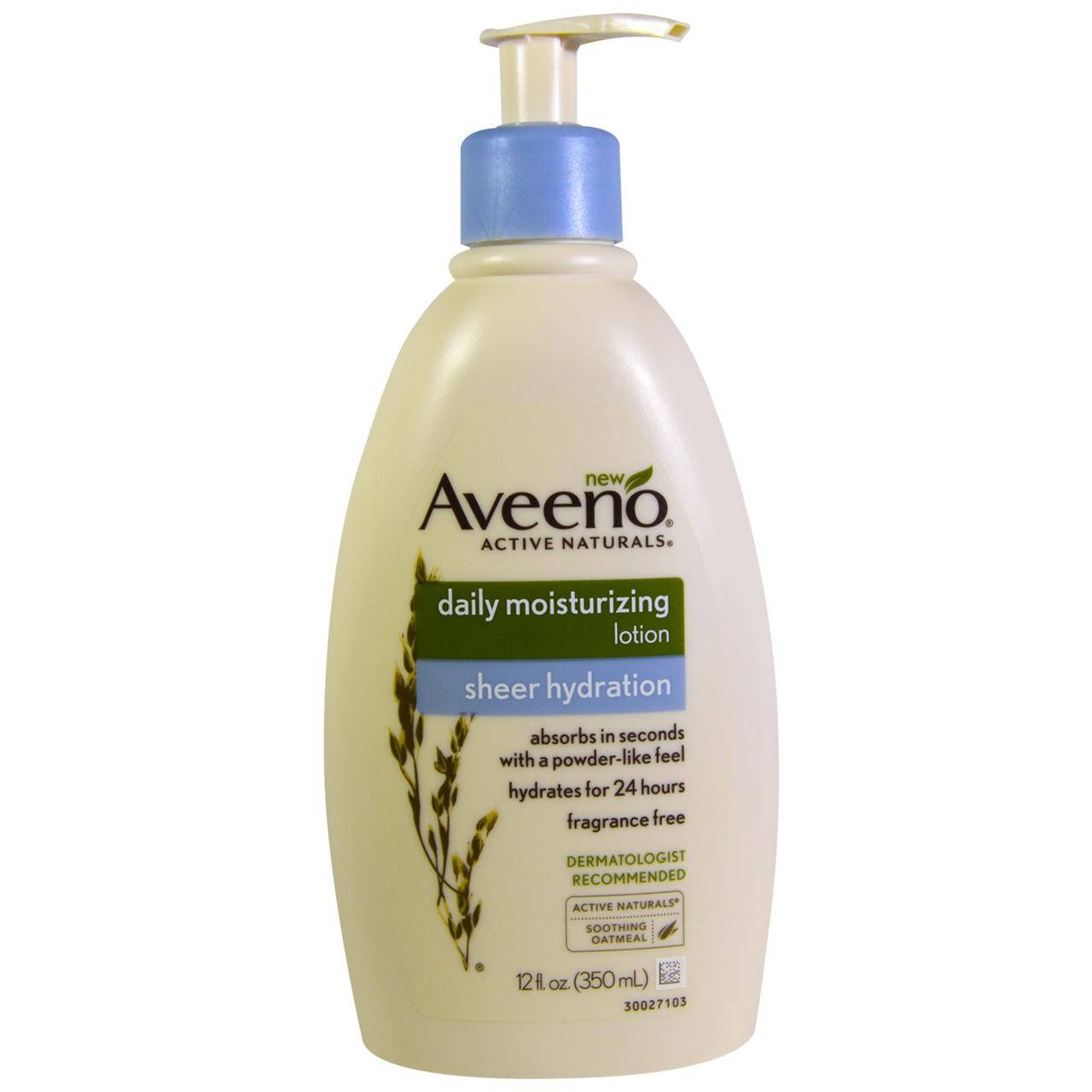 Aveeno, Active Naturals, щоденний зволожуючий лосьйон для тіла, без віддушки, 12 рідин та си. унц. (350 мл)