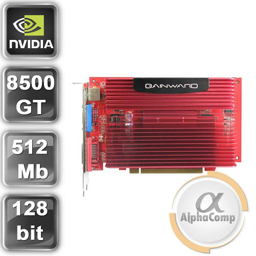 Видеокарта PCI-E NVIDIA Gainward 8500GT (512Mb/DDR2/128bit
