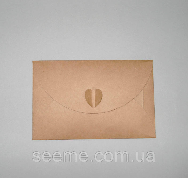 Конверт крафт із вкладкою для прикрас 150x95 мм, фото 1