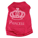 Одяг для маленьких собак яскраво-рожевий Принцеса, фото 2