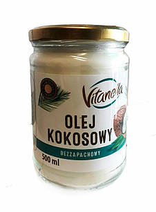 Кокосова олія рафінована Olej Kokosowy Vitanella, 500 г.