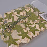 Бутон'єрка Півонії 2 см маленькі паперові квіти на дроті, фото 2