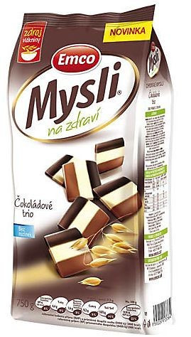 Мюслі Emco з трьома видами шоколаду, 750 грамів, фото 1