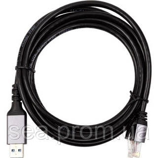 Дата кабель USB AM to RJ45 Ethernet 2.0m CAT6 UTP PowerPlant CA914982 sea