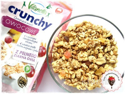 Мюсли овсяные Vitanella Crunchy Owocowe сухофрукты, 350г - фото 2 - id-p532135212