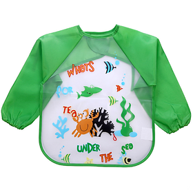 Слинявчик з рукавами для творчості Whats under the sea? без кишені (02208)