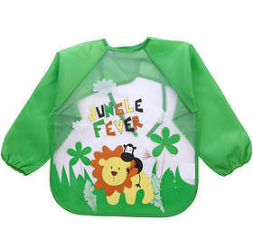 Слинявчик з рукавами для творчості Лев Зелений без кишені (02206)