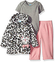 Флісовий набір — трійка для дівчинки Bon Bebe, 3-6 міс!