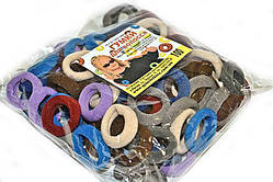 Різнобарвні гумки для волосся 100 шт.