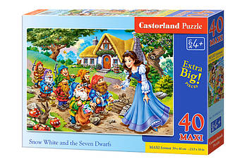 Пазли на 40 деталей "Білосніжка і сім гномів"