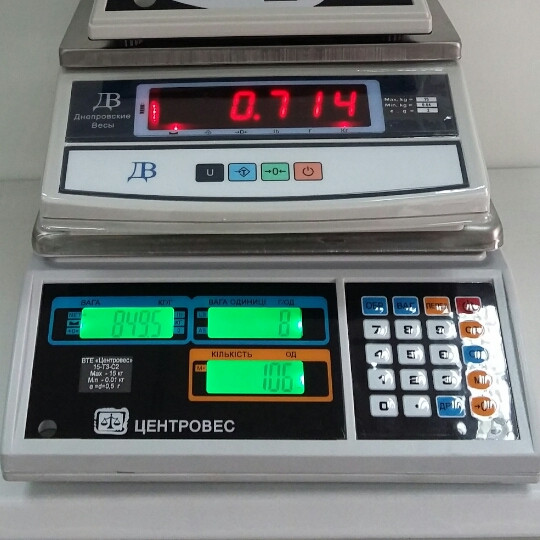 Рахункові ваги ВТЕ-Т3С2 15кг (280*230мм)