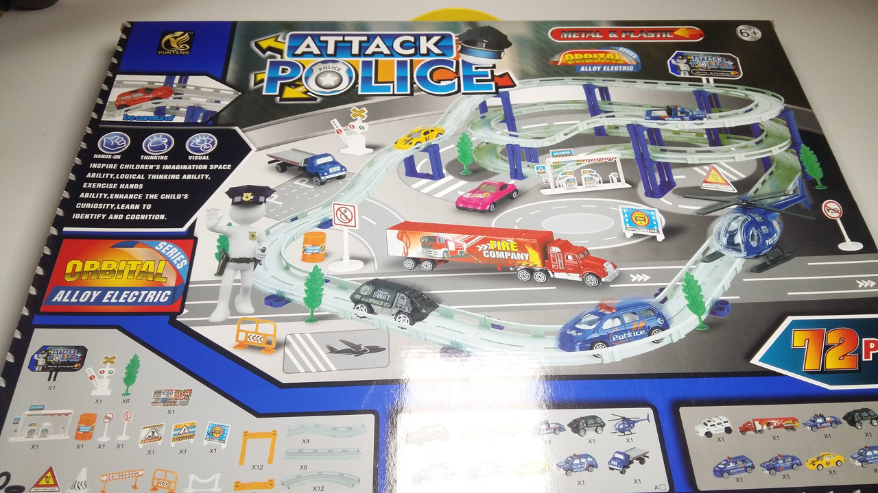 Набор полиция Авто-трек с машинками металл - фото 5 - id-p532444637