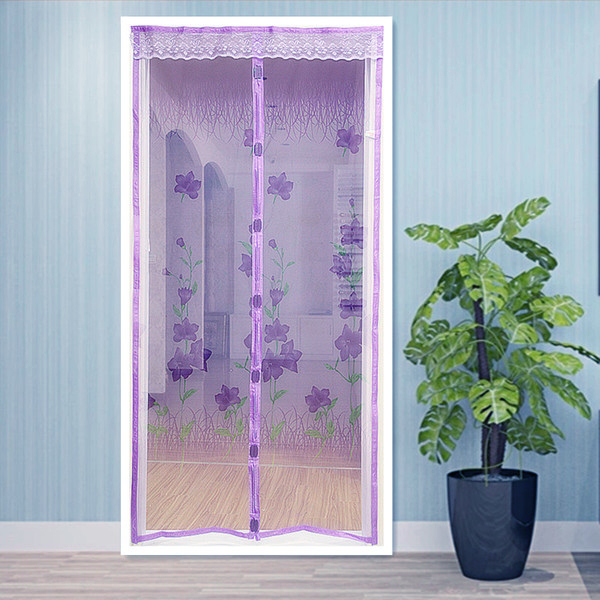 Дверна антимоскітна шторка на магнітах Фіолетовий Ажур, фото 1