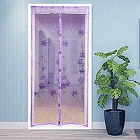 Дверна антимоскітна шторка на магнітах Фіолетовий Ажур