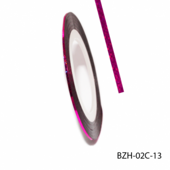 Самоклеюча стрічка для дизайну нігтів BZH-02C-13 (0.8 мм) Колір: Laser rose-red