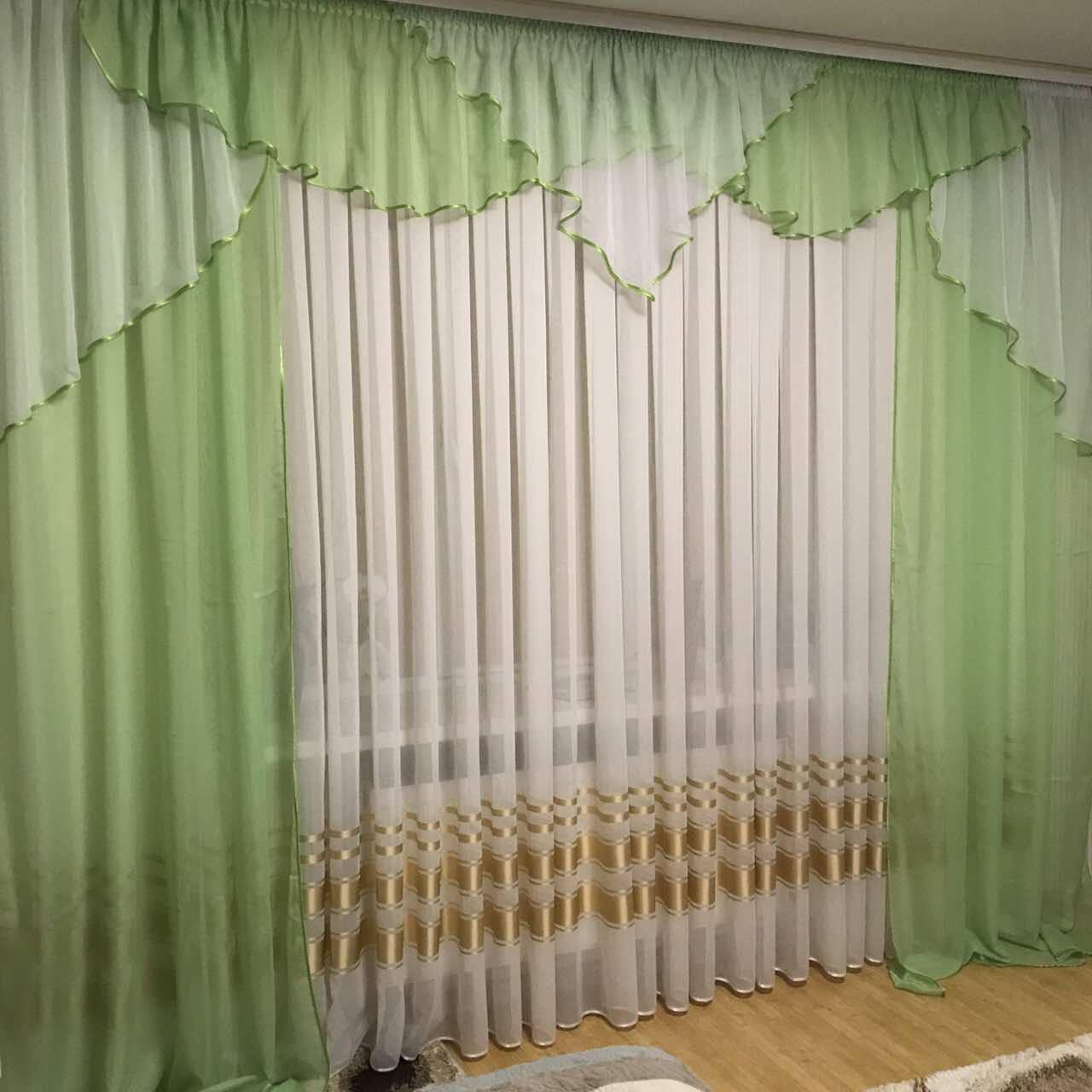 Шифонові штори з ламбрекеном "No295"