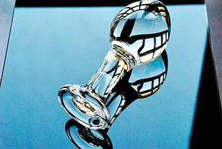 Анальна пробка 4. см LYNX Ice Plug велика скляна, фото 5