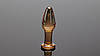 Анальний корок 3.1 см скло затемнене Brown Crystal Plug, фото 6