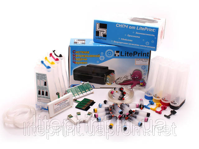 СНПЧ — Система безперервної Подачі Чорнило LitePrint, Canon — E404, E414, E464, E474