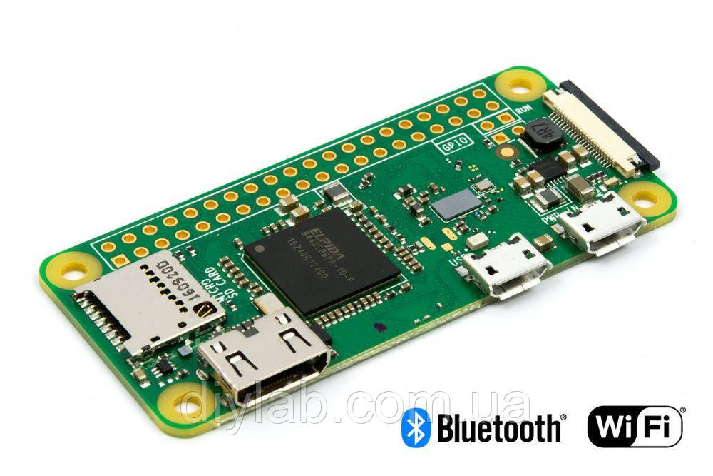 Raspberry Pi Zero W (Wi-Fi, Bluetooth, 1GHz ARM11, 512MB LPDDR2)