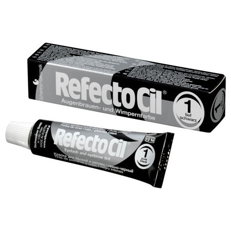 Фарба для брів і вій RefectoCil №1 Pure Black - (глибока чорна), 15мл