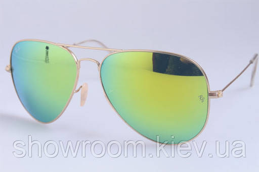 Чоловічі сонцезахисні окуляри в стилі RAY BAN aviator large metal 112/68 LUX