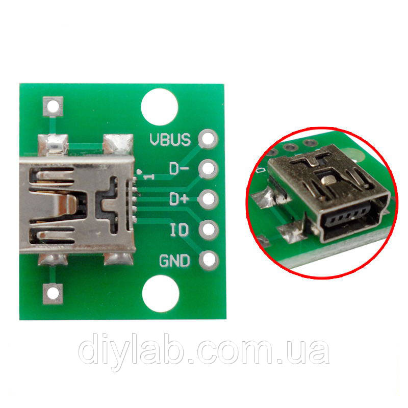 Перехідник адаптер miniUSB - DIP 5pin