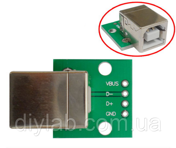 Перехідник адаптер USB type B - DIP