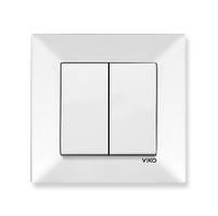 90970002-WH Вимикач 2кл. Meridian Білий