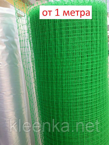 Сітка вольерная зелена для огорожі курей, циплят та ін. домашніх тварин, на метраж, 1 м ширина, фото 2