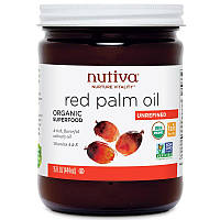 Органическое масло красной пальмы Nutiva, нерафинированое, 444 мл