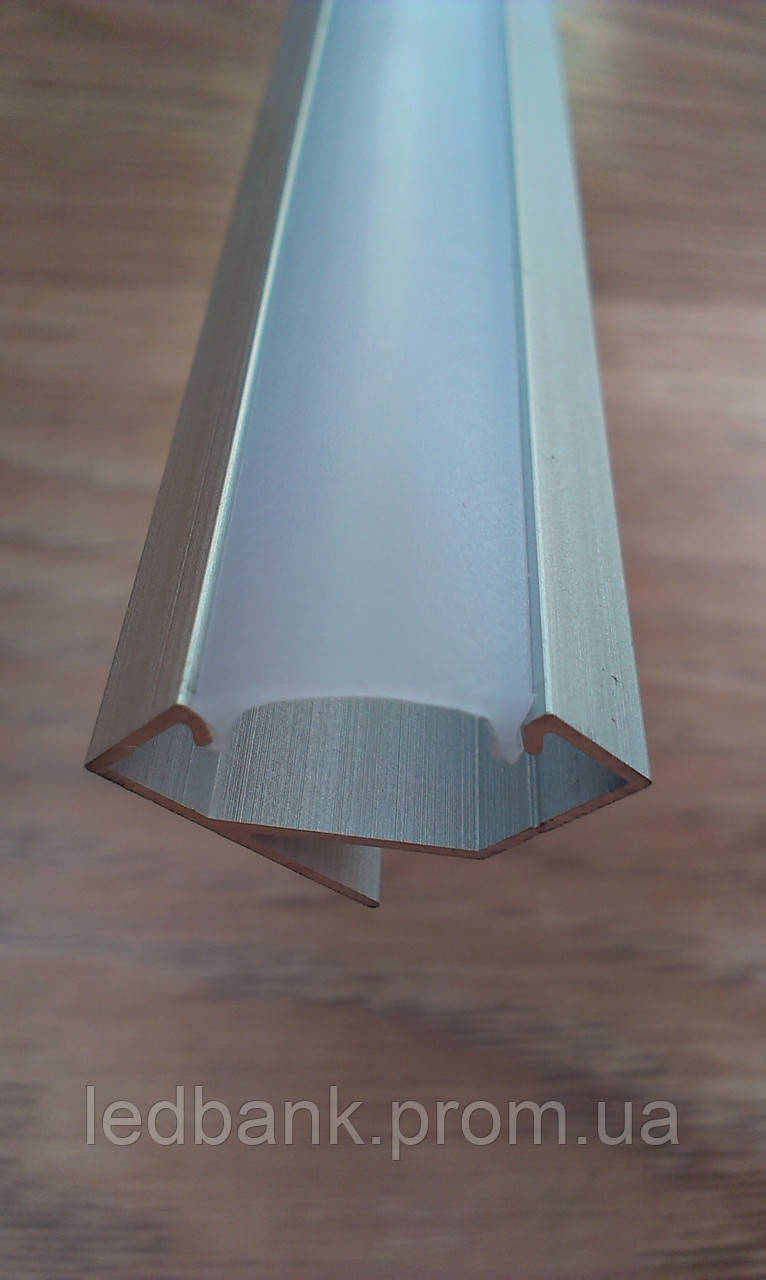 Алюминиевый профиль для светодиодной ленты угловой не анодированный .
