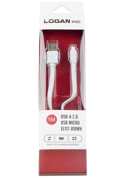 Кабель Logan USB 2.0 A - Micro USB 2.0 B, 1м, фото 1