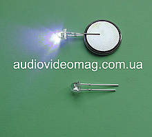 Світлодіод 3V 4,8 мм, колір - СИНІЙ, яскравий