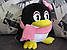 М'яка іграшка — подушка пінгвін дівчинка ручна робота, фото 3