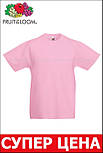 Дитяча футболка рожева базова бавовняна Valueweight kids Fruit of the Loom, фото 9