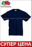Дитяча футболка синя базова бавовняна (глибокий темно-синій) Valueweight kids Fruit of the Loom, фото 9