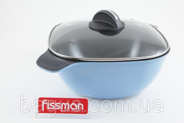 Каструля алюмінієва 28 x 12 см/6.5 л зі скляною кришкою Fissman Diablo (AL-4688.28) 