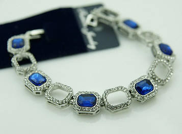 Сині красиві браслети з каменів 1083
