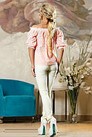 Модна блузка з мереживного батіста 723 (44–50р) в кольорах, фото 10