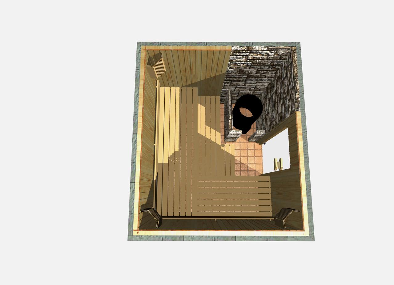 Лазня з табуретом банщика "Під Ключ", фото 1