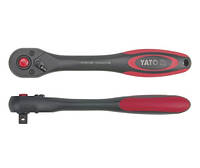 Трещотка с ручкой покрытой пластиком, 3/8" (9,5 мм), L-202 мм, YATO YT-0291