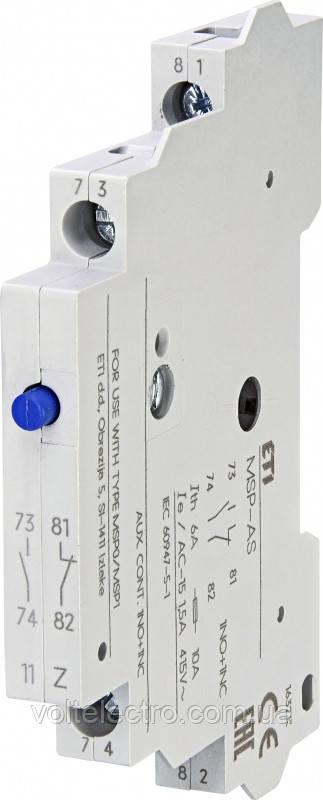 Блок-контакт аварийний MSP-AS (бічний), фото 1