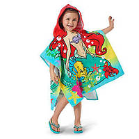 Детское махровое полотенце с капюшоном Русалочка Ариэль Ariel Hooded Towel for Kids