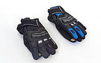 Мотоперчатки комбинированные с закрытыми пальцами и протектором Scoyco MC17B: 2 цвета, M/L