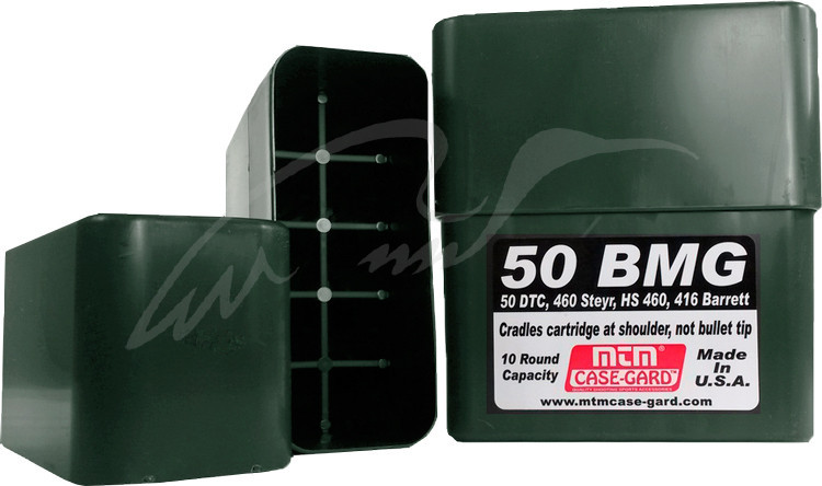 Кейс MTM д/патр 50 BMG на 10 патр. ц:зелений