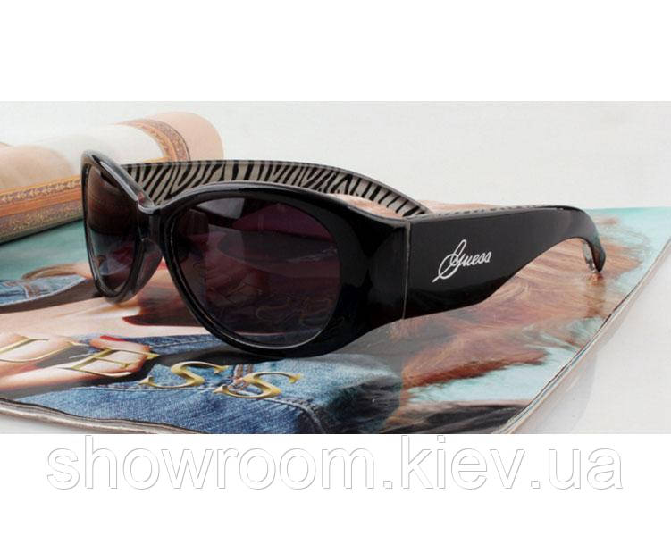 Сонцезахисні окуляри в стилі Guess (GUF 208 black) Lux