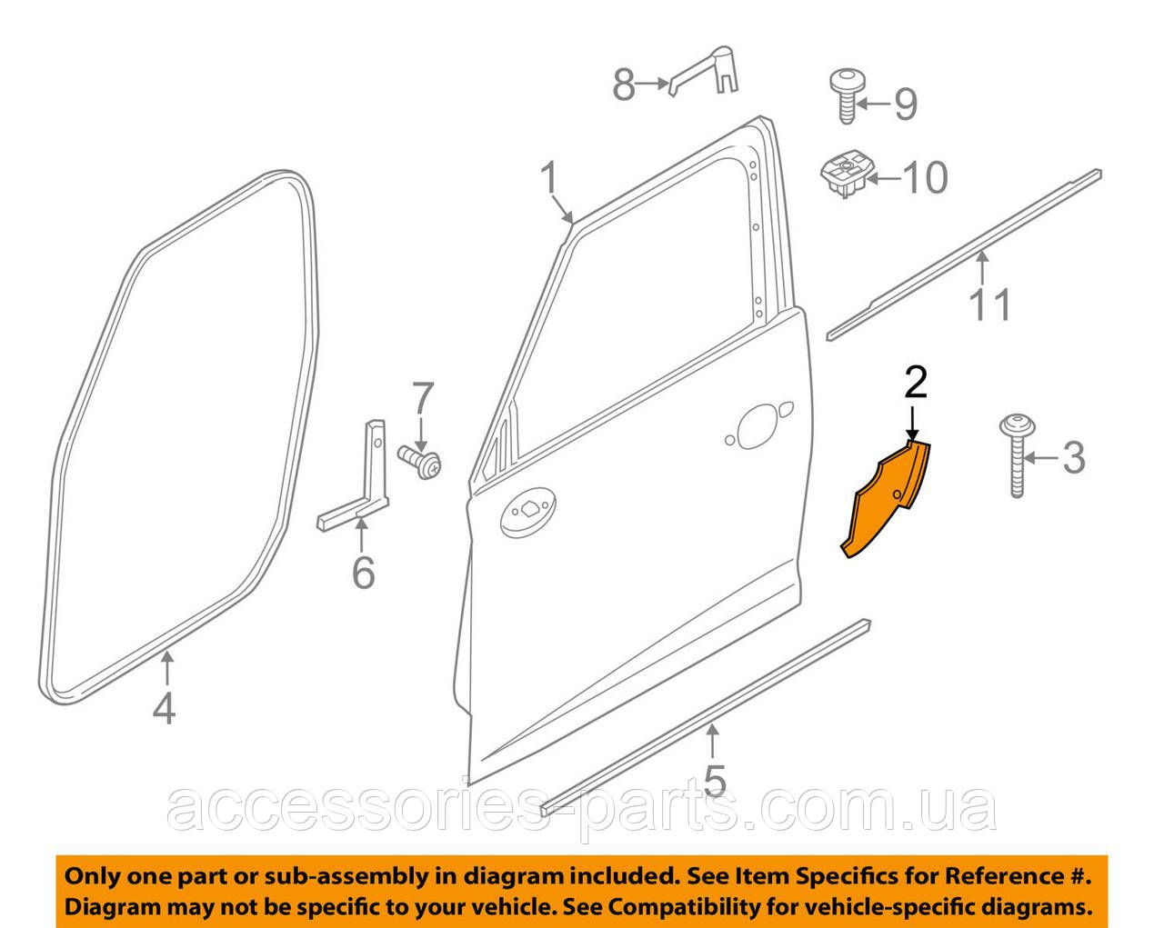 Протиударна подушка дверей правої всередині Mini Cooper Countryman 14-2016 Нова Оригінальна , фото 1