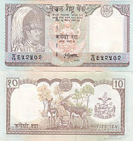 Непал / Nepal 10 Rupees (1987) Pick 31b UNC